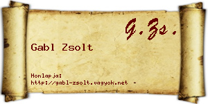 Gabl Zsolt névjegykártya